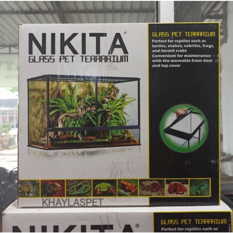 Terrarium Reptile Nikita Aquarium Ular Katak Kadal