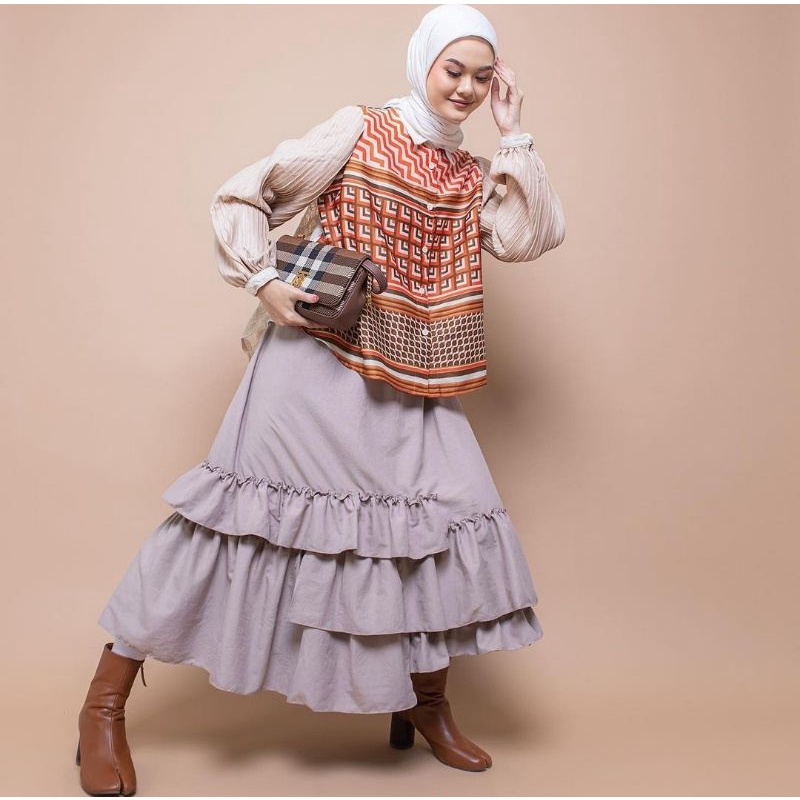 SERA STUDIOS by DFR Cloth Rafela Skirt Light Purple (HANYA ROK)