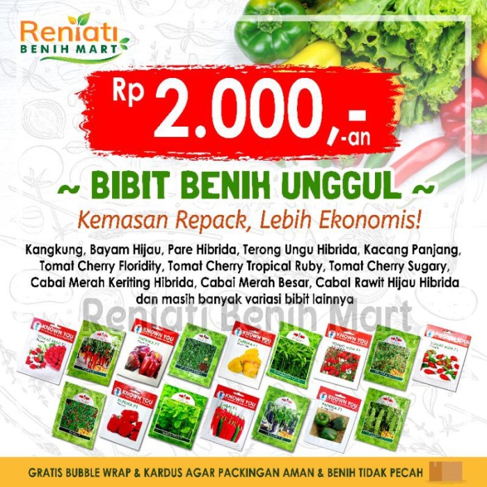 CODE ID BENIH SAYURAN/BIBIT SAYURAN DAN BUAH/BIBIT TANAMAN SAYUR DAN -