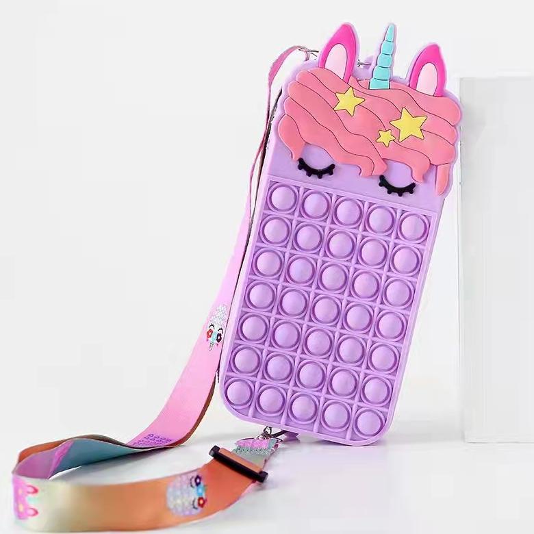 Tas Pop It Unicorn Muat Hp / Tas Selempang Unicorn Ukuran Besar New
