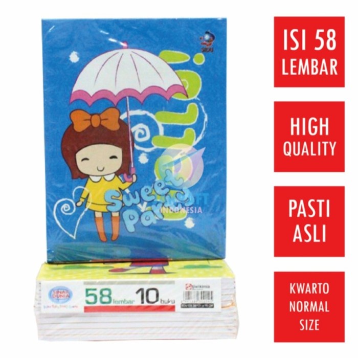 

Kusus Hari Ini Buku Tulis Sidu 58 Lembar ( 10 Buku ) Limited