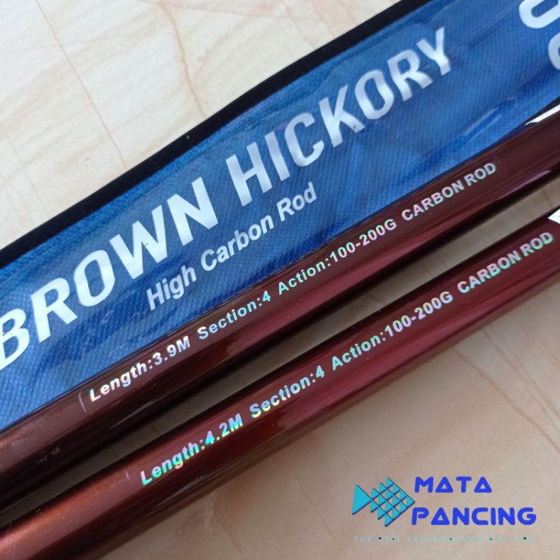 Joran surf hinomiya brown hickory 390 420 telescopic carbon rod