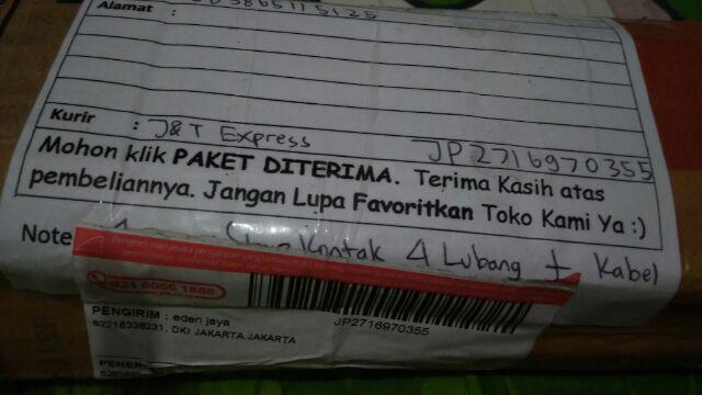 Stop Kontak 4 Lubang + Kabel Panjang 3 Meter