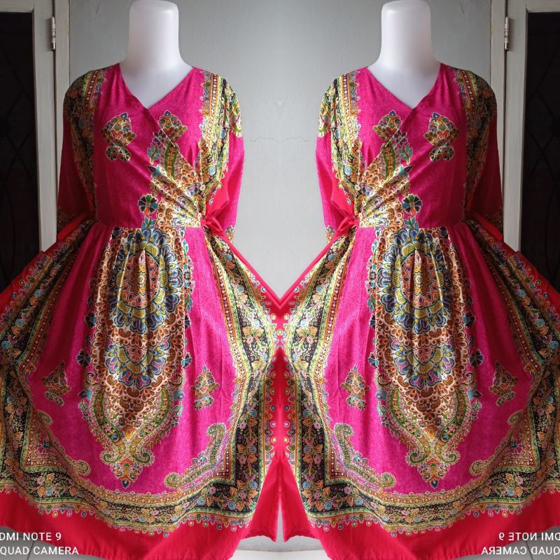 longdress daster gajah putih prada busui slempang