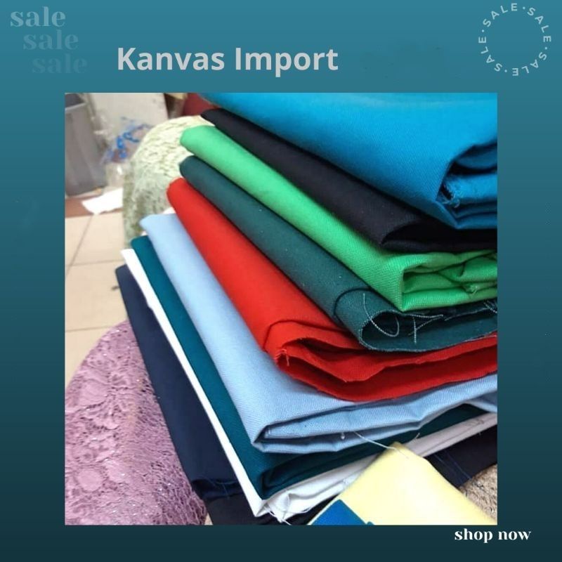 Promo 12.12 Sale Kain kanvas. Kain kanvas polos. Kain kanvas import meteran. Kain canvas. Bahan kanv