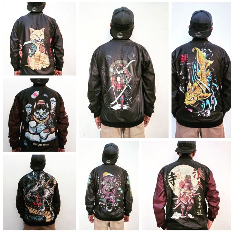 Jaket bomber sukajan Jaket bomber sukajan pria jaket motif jepang jaket samurai jaket jepang