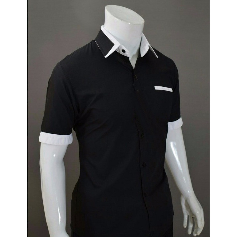 Kemeja Pria Casual Julius Hitam