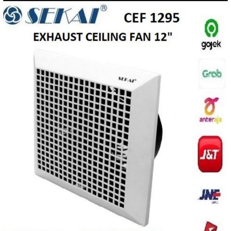 Kipas Angin Hisap/ Exhaust Fan/ Hexos Plafon Merk Sekai Type CEF 1295 12&quot;