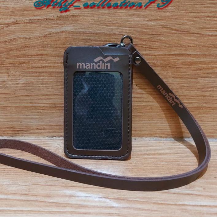 

New - Tempat Id Card Mandiri Kulit Holder Id Card Kulit Mandiri Kalung ,,