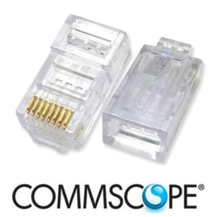 Eceran Konektor LAN Commscope UTP Cat.5e ORIGINAL | Connector RJ45 Cat5e