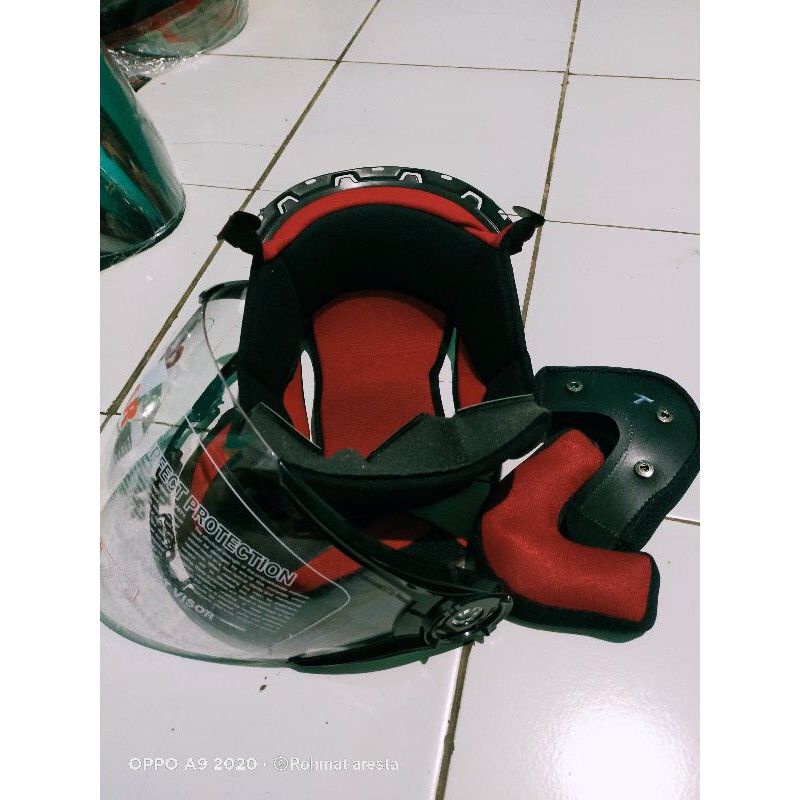 paket busa helm NHK gladiator full set kancing besi /  kaca Helm NHK