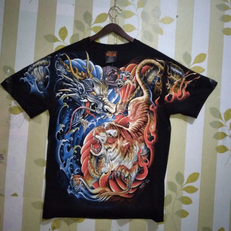 kaos Rock chang macan vs naga FHD original thailand