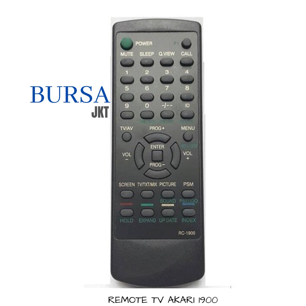 REMOTE TV AKARI RC-1900 ANALOG REMOTE PENGGANTI