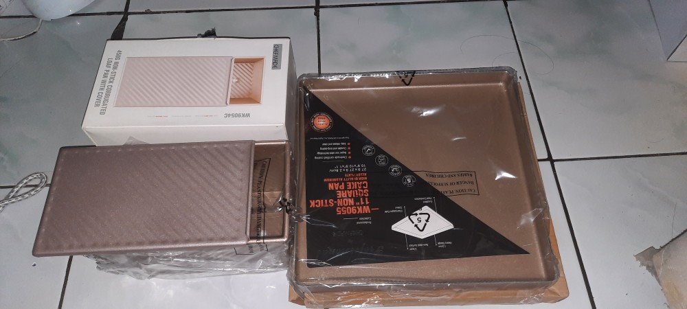 Loyang Cetakan Roti Tawar Sobek Bandung Sisir Tutup Anti Lengket Loaf Pan