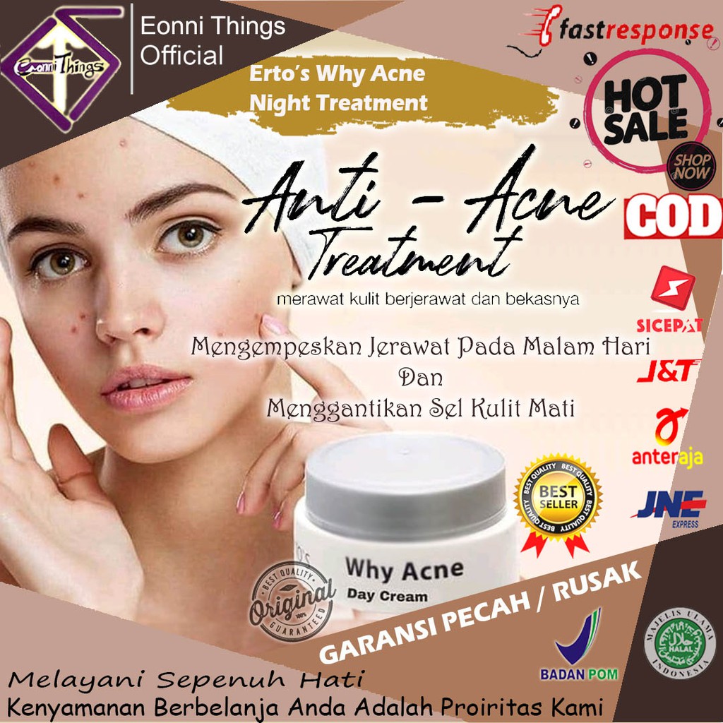 Krim Cream Obat Jerawat Bruntusan Acne Treatment Skincare Skin Care Scincare Skincer Perawatan Kecan