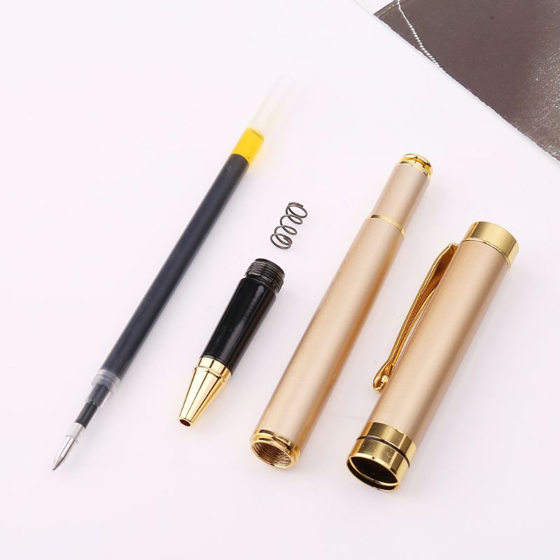 Mary Luxury Metal Ballpoint Pen Signature Black Ink Gel Pulpen Alat Tulis Kantor Suppli