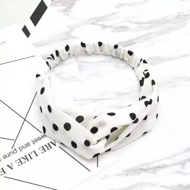 Bandana Bando Korea Motif Polkadot Starry Korean Headband