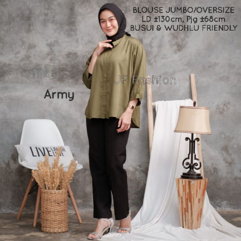 ZIVA BLOUSE OVERSIZE (JUMBO/LD ±130cm) RAYON TWILL PREMIUM //JF536