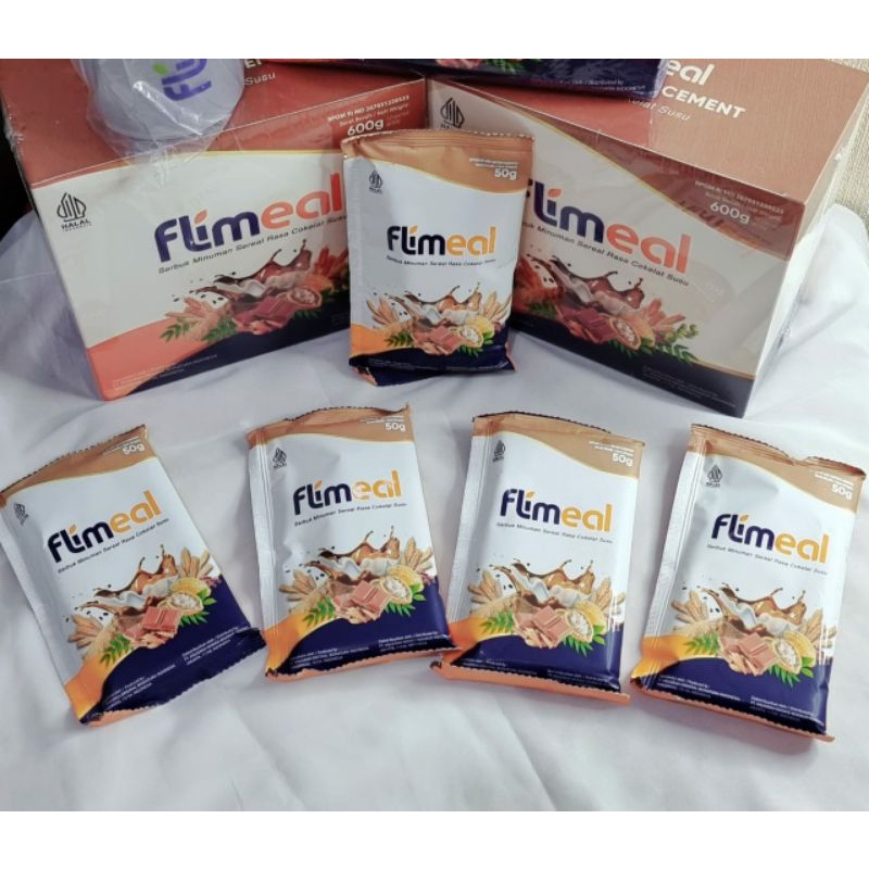 

Flimeal 1 sachet Eceran Ecer 50 gr Rasa Cokelat Susu Meal