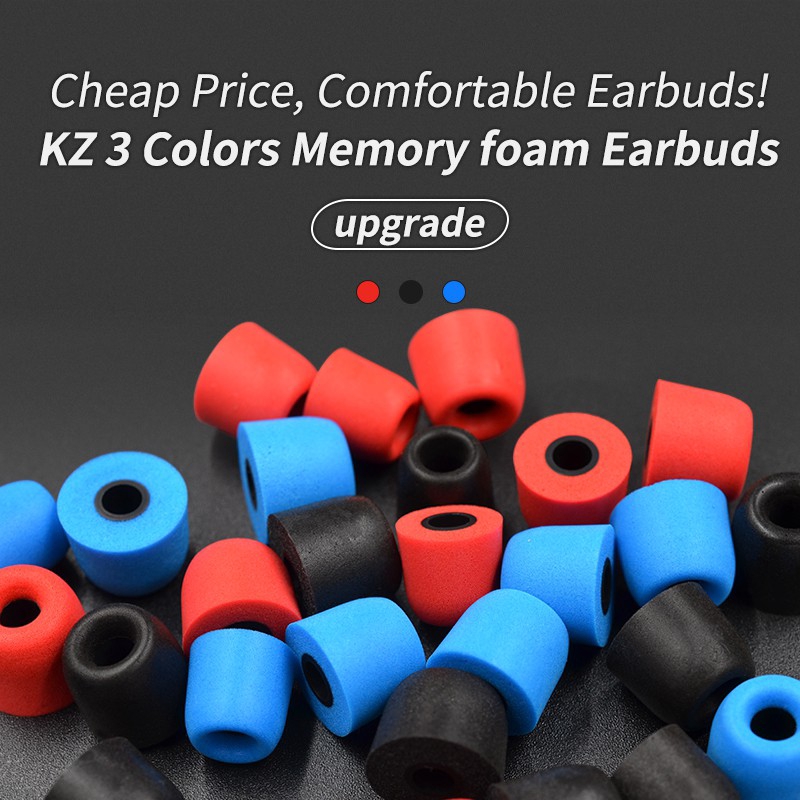 KZ Earbuds Eartips Noise Isolating Comfortable Memory Foam M