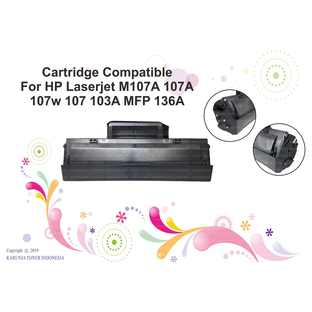 Cartridge Compatible For HP Laserjet M107A 107A 107W 107 103A MFP 136A 103A 107R 108A 108w