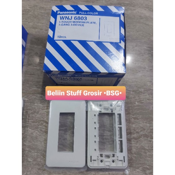 Plat Panasonic 1/ 2/ 3 lubang WNJ 6801/ 6802/ 6803 (MODEL LAMA)/ Frame Panasonic