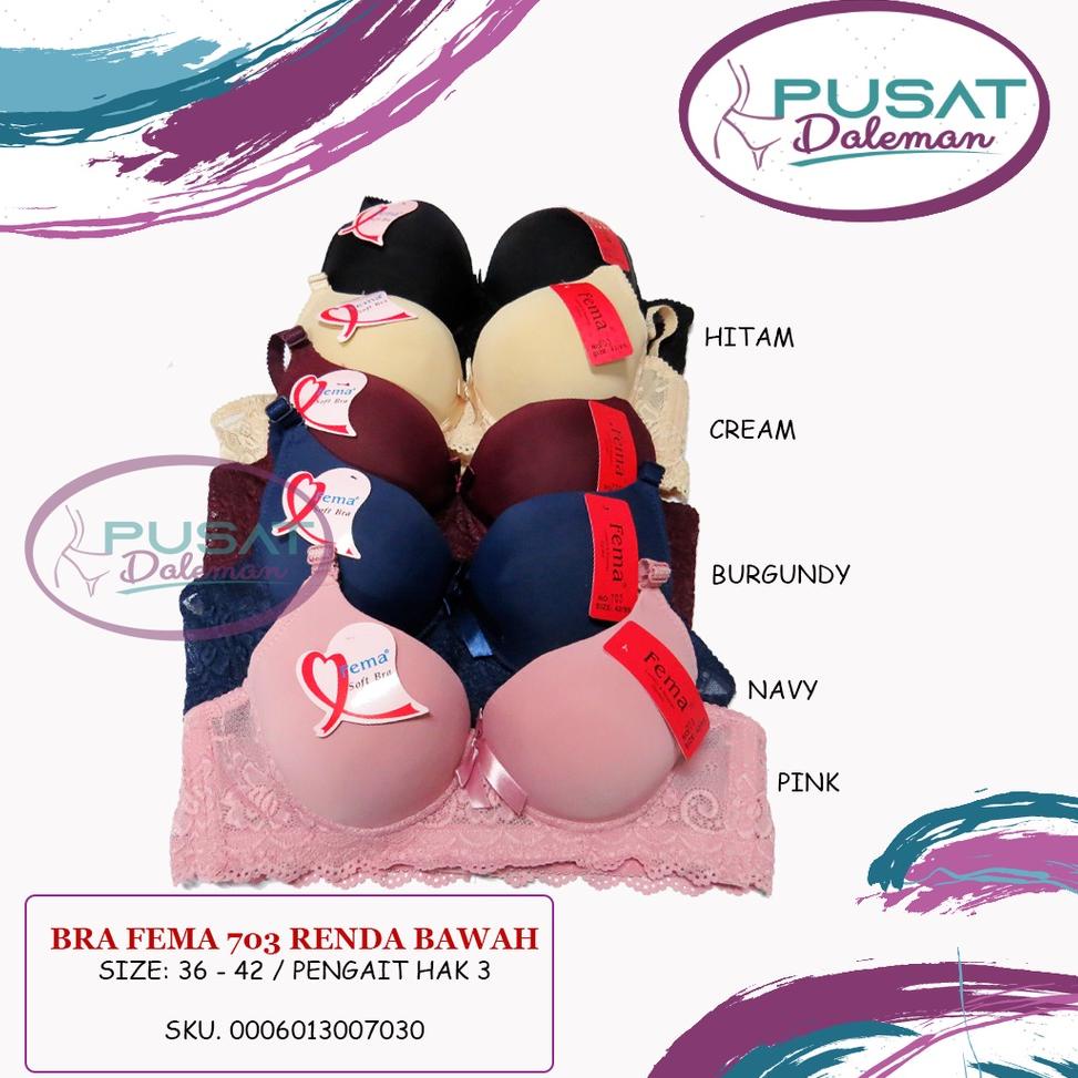 PBE ECER BH BRA Wanita Premium Push Up FEMA Renda Brokat Sexy Busa Kawat IMPORT 703/016➬웃 (Seller)Model terkini ➬