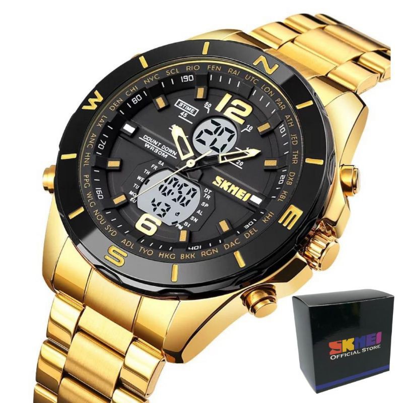 JAM TANGAN PRIA SKMEI 1670 TERBARU/JAM TANGAN SKMEI DUALTIME 1670/JAM TANGAN SKMEI ORIGINAL/JAM TANG