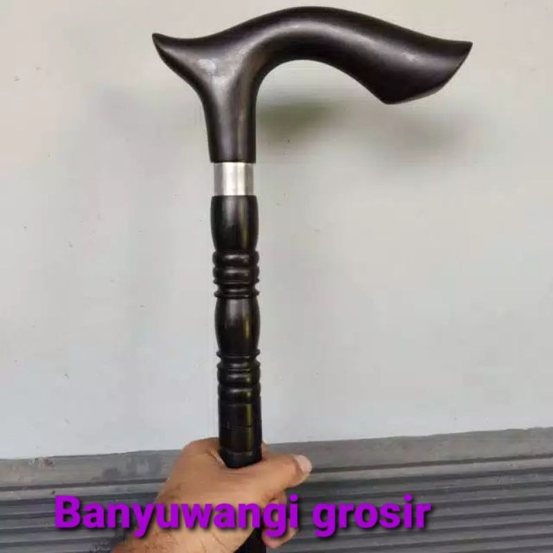 Tongkat galih kelor hitam Kalimantan alat bantu jalan orang tua tongkat ketiak alatbantu jalanlansia