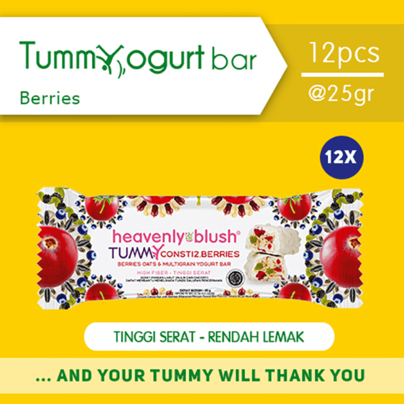 Jual Yogurt Heavenly Blush Tummy Bar Berries [12 Pcs x 25Gr] Shopee