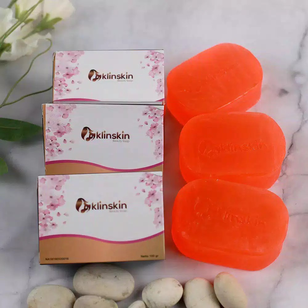 KLINSKIN BEAUTY SOAP SABUN PEMUTIH BADAN WAJAH DAN KULIT SELANGKANGAN ORI ORIGINAL 100% BPOM