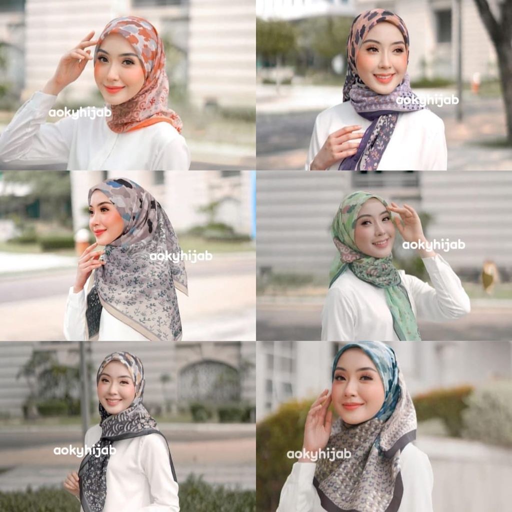 Promo Diskon !! Hijab Voal Segiempat Motif Yoda  series Kerudung Segiempat Motif Jilbab Instan