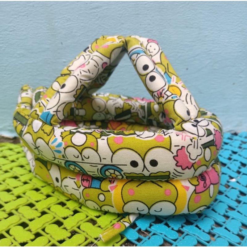 Topi Anti Benturan Topi Bayi Topi Anak Topi Balita Helm Anak Baby Head Protector Safety Helmet-FROG