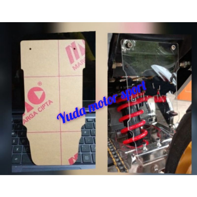 MIKA AKRILIK PELINDUNG SHOCK VIXION OLD VIXION NVL VIXION NVA VIXION R SEMUA TIPE VIXION MUDFLAP VIX