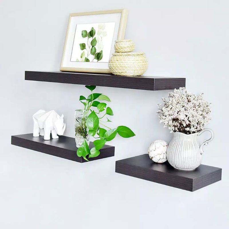 RAK DINDING MINIMALIS AMBALAN MELAYANG RAK BUKU BUMBU BUNGA RAK SUDUT DECORASI KAMAR MINIMALIS