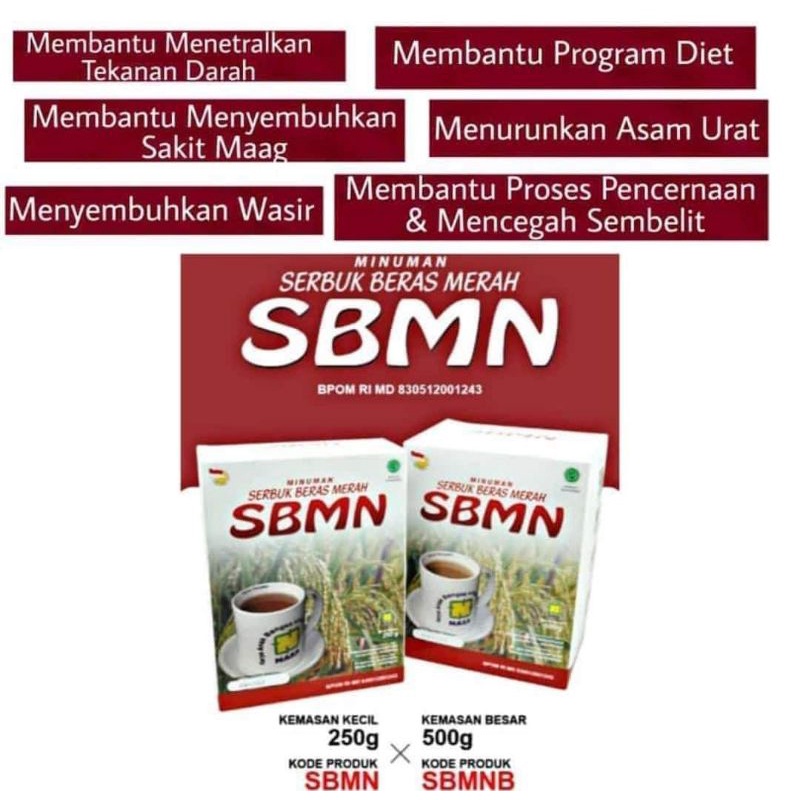 

Serbuk beras merah natural 500grm SBMN NASA