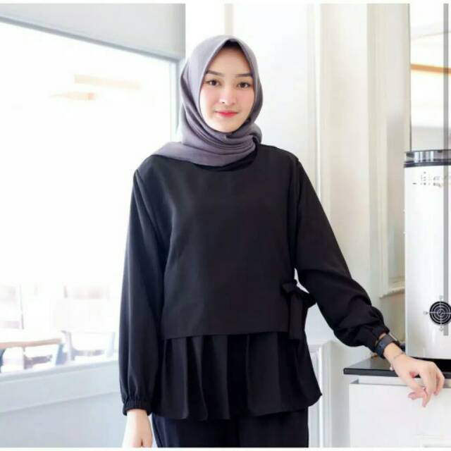 PROMO BLOUSE/ATASAN POLOS TALI JUMBO XXL LD 120-3