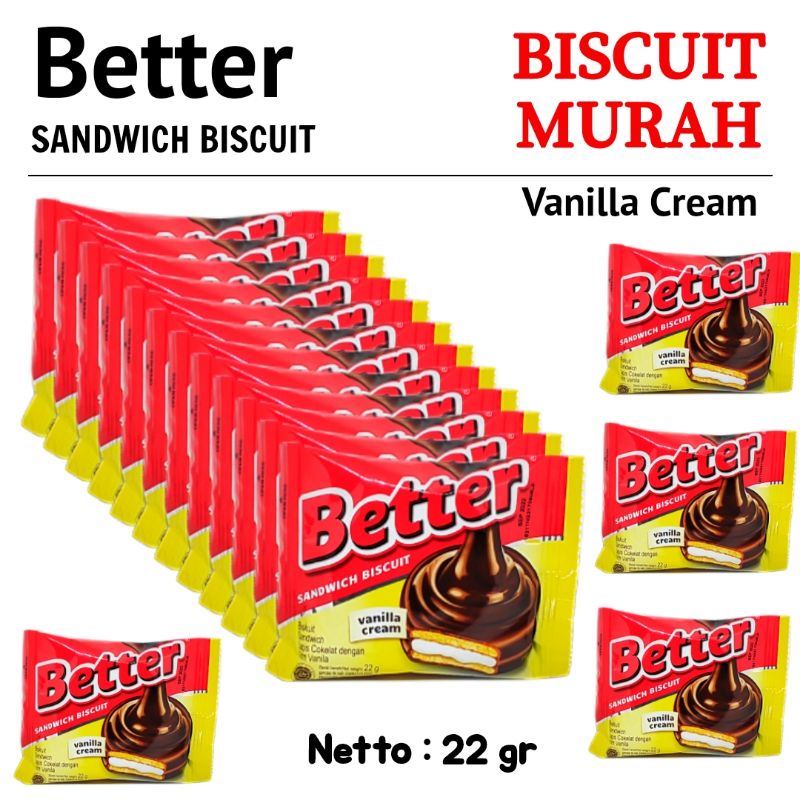 

Roma Better Sandwich Vanila Biscuit 22 gram. 4 pcs