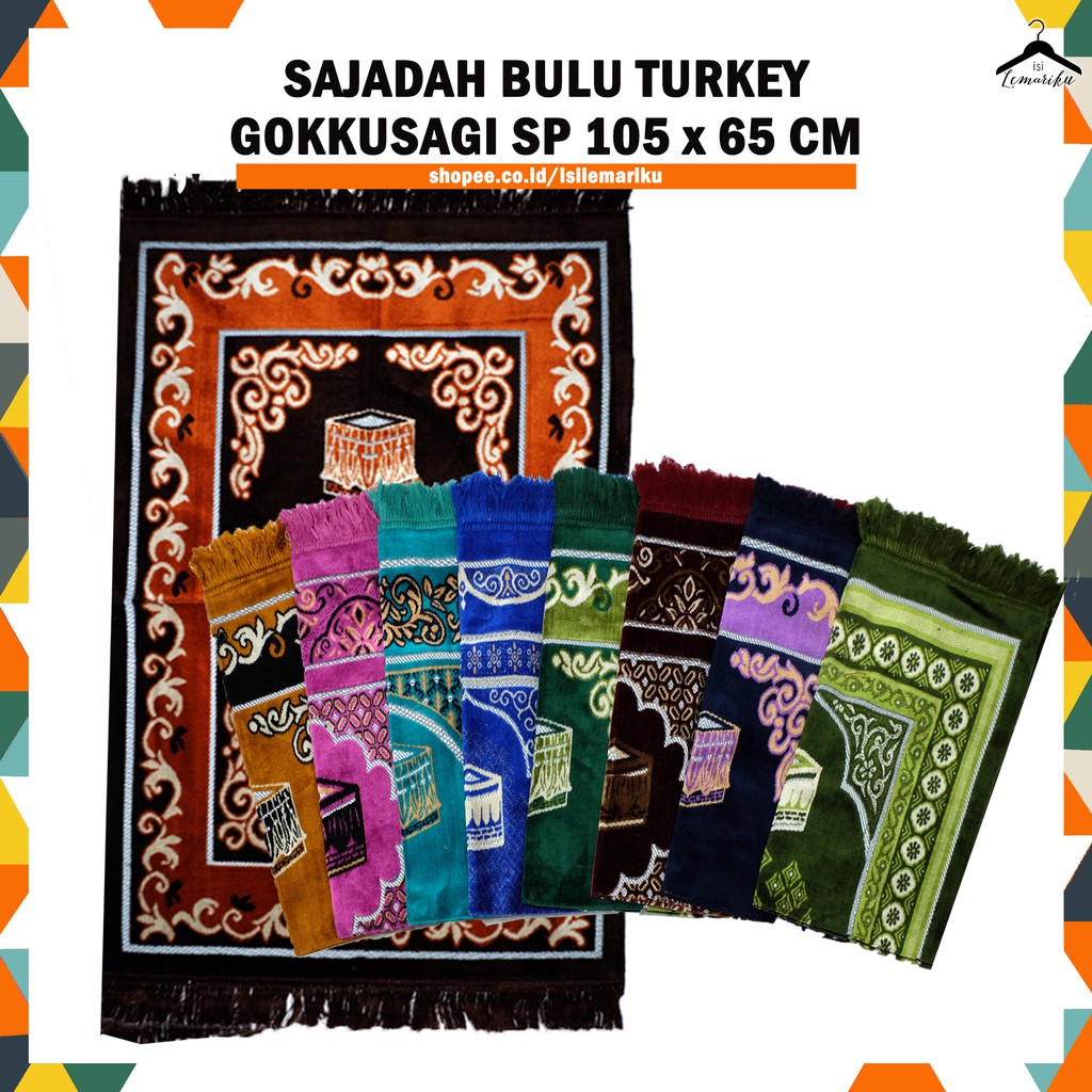 GROSIR/SABLON Sajadah Turkey Gokkusagi / AMIR Spiegel / Premium 105 x 65 cm [100pcs]