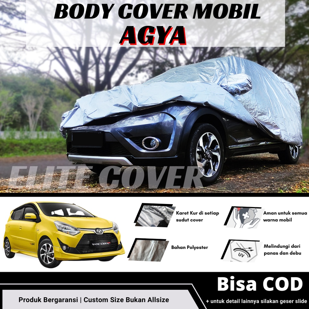 Cover Mobil / Sarung Mobil Agya Mantel Selimut Mobil Agya Trd Waterproof Outdoor Anti Air