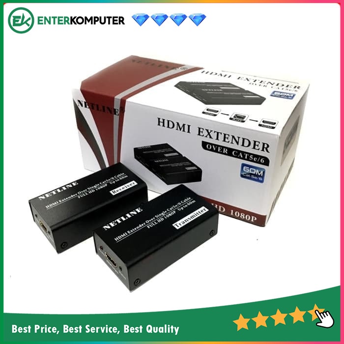 Accessories HDMI Extender 60 Meter Via UTP Netline