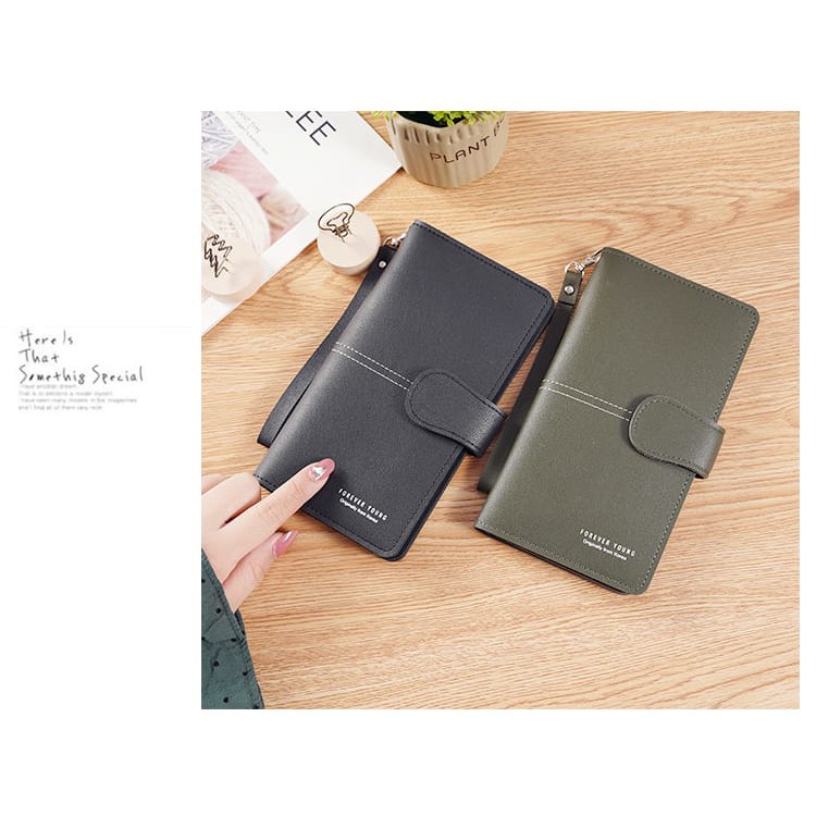 (COD) Dompet Wanita Dompet Panjang Dompet Kulit Lipat Women Wallet Pocket Import Quality