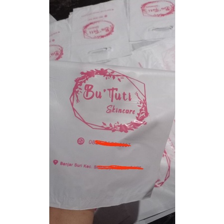 Plastik Tas Mall Kresek Plong Sablon HdPE 25 x 30 Untuk Baju Hijab Olshop Murah Grosir Free Design