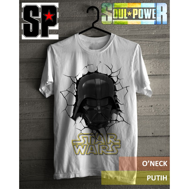 BAJU 3D DISTRO SATUAN STAR WARS DARTH VADER FACE ORIGINAL SOULPOWERSTYLE
