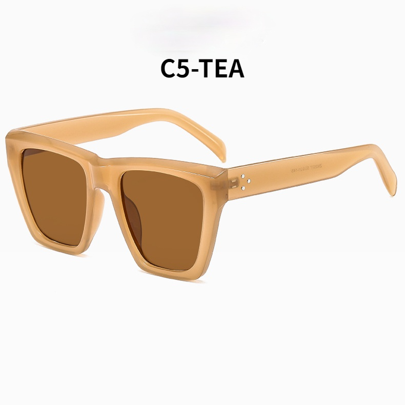 2021 new fashion jelly color ins trend big frame men and women personality sunglasses