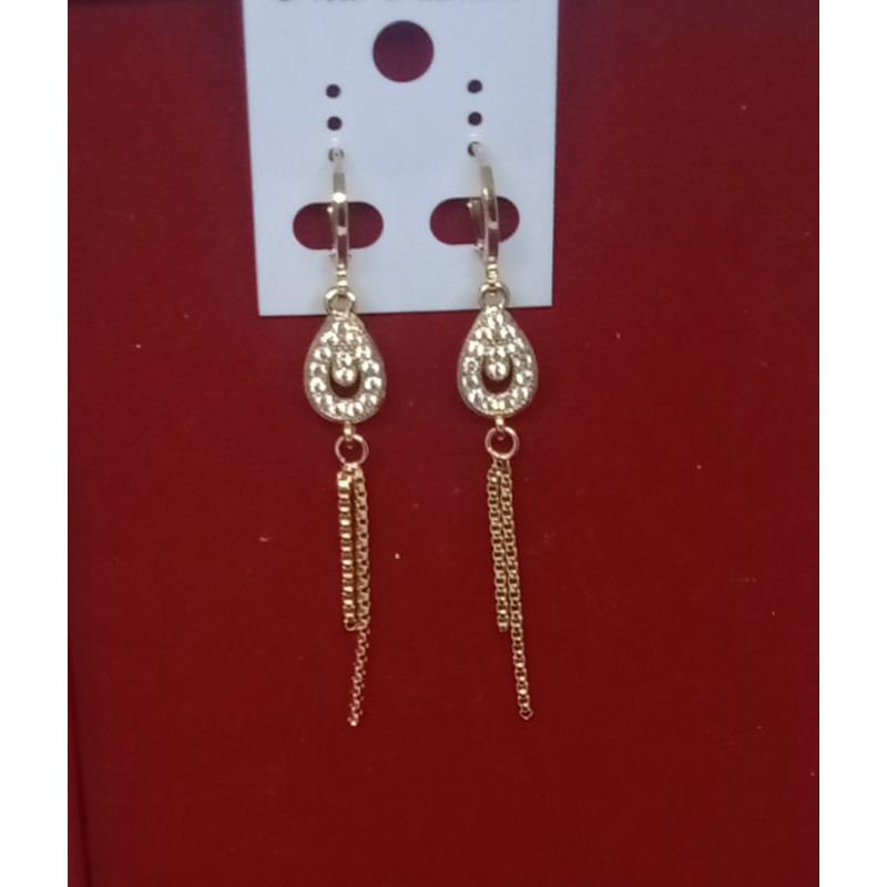 AC1. Anting xuping wanita lapis emas dgn mata zircon