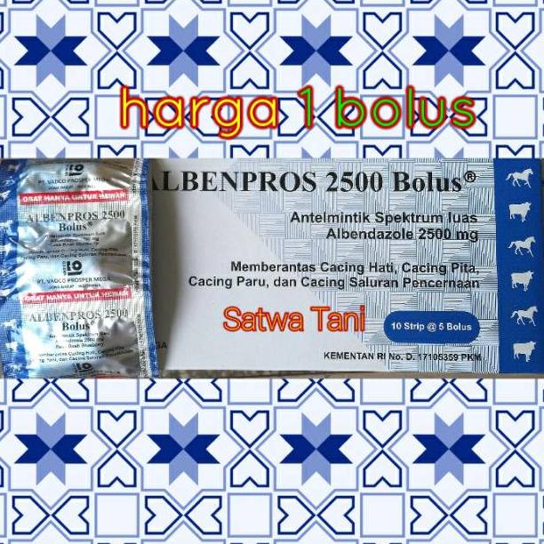 

[KODE 8C9W9] Albenpros 2500 bolus (harga 1 bolus) rasa blueberry