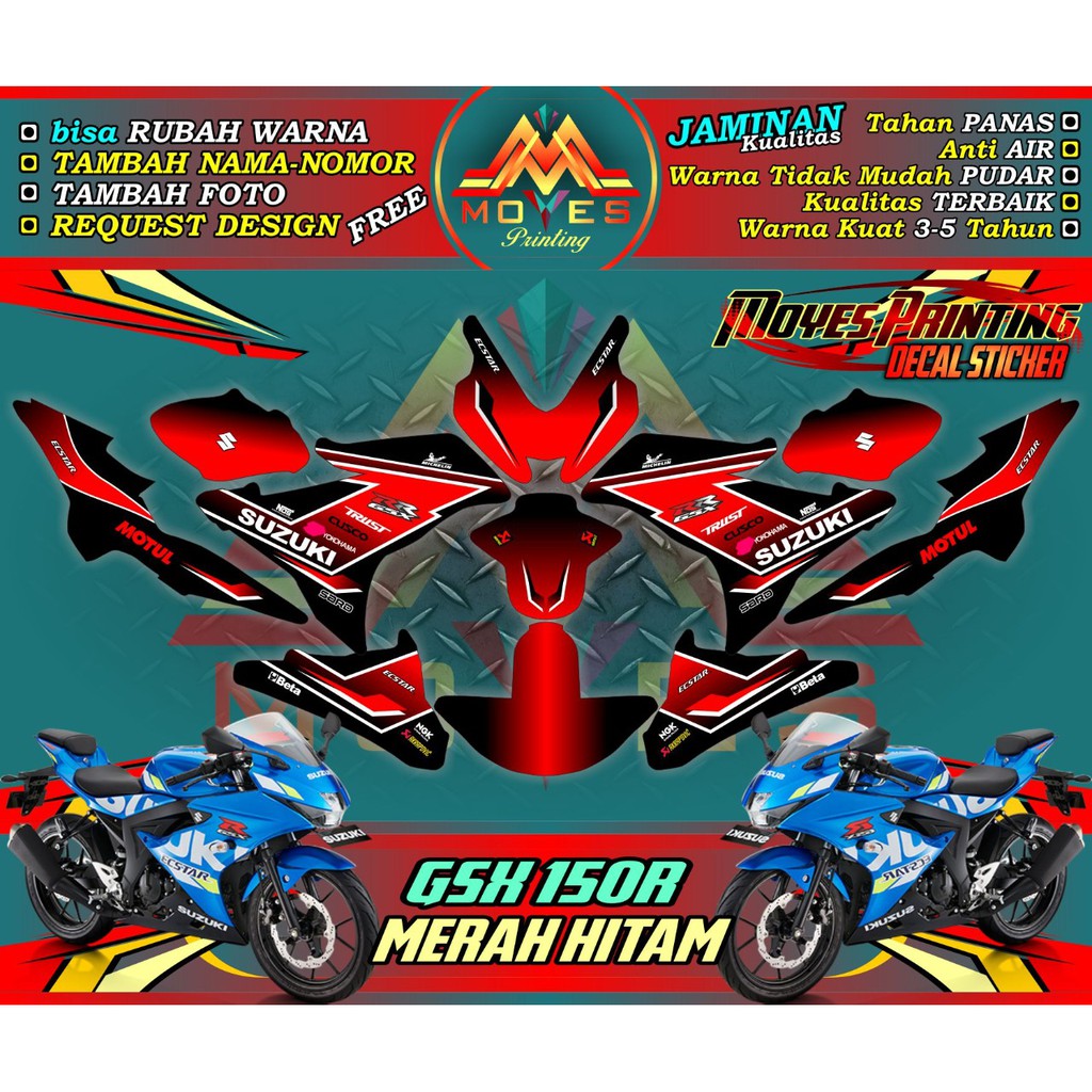 decal stiker motor gsx 150r full body stiker motor gsx 150r full body stiker gsx 150r