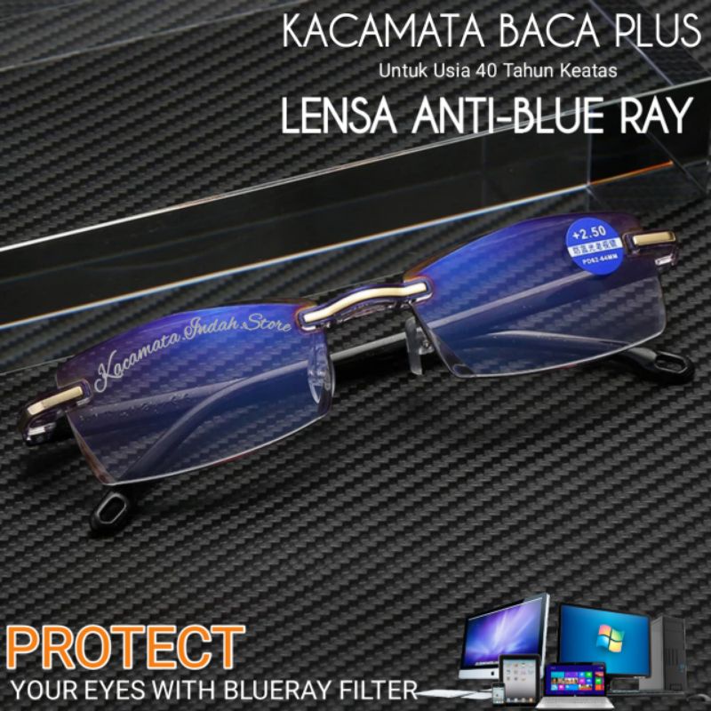 Kacamata Baca Plus Murah Anti Blueray Pria/Wanita | Kacamata Rabun Dekat | Kacamata Plus AntiBlueray