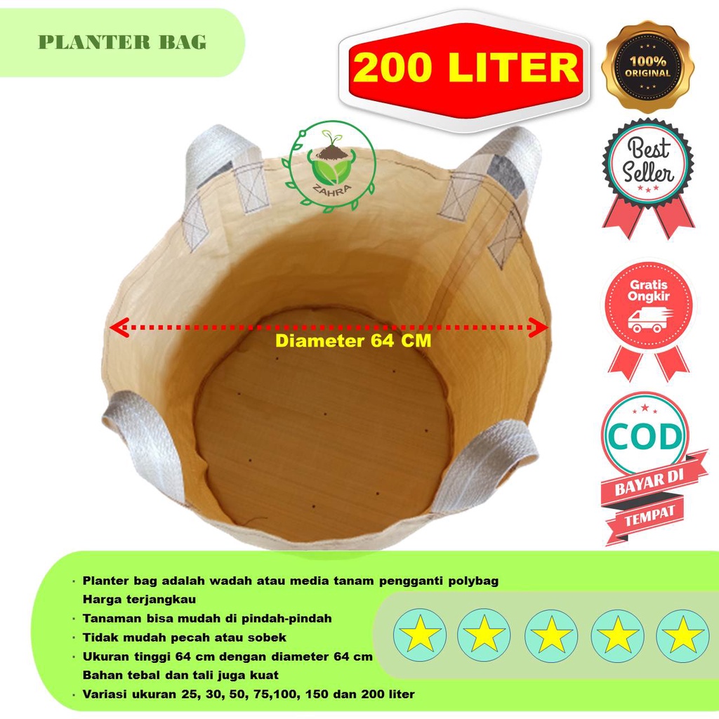 PLANTER BAG 200 LITER POT TANAMAN PLANTERBAG